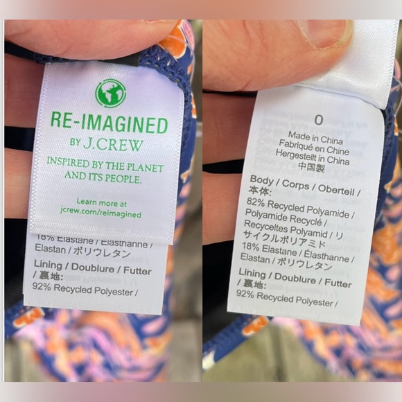 J Crew Ruched One Shoulder One Piece Floral Block Print Swimsuit NWT Sz 0 - Picture 4 of 16